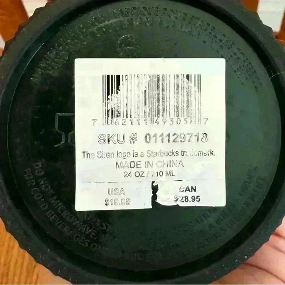 Starbucks Dark Green, Matte, Textured, Cold Cup, Venti, 20oz - Picture 4 of 4